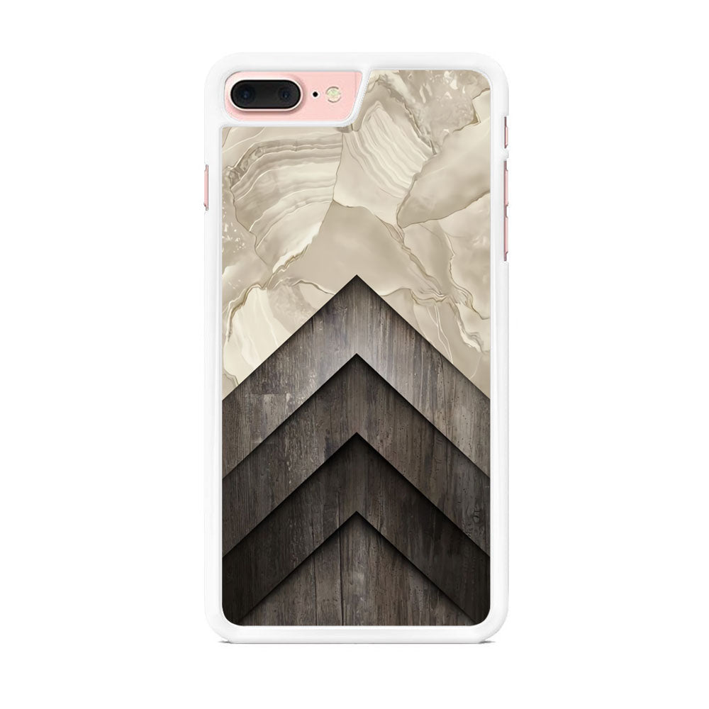 Marble Chevron Light Wall Motif iPhone 7 Plus Case