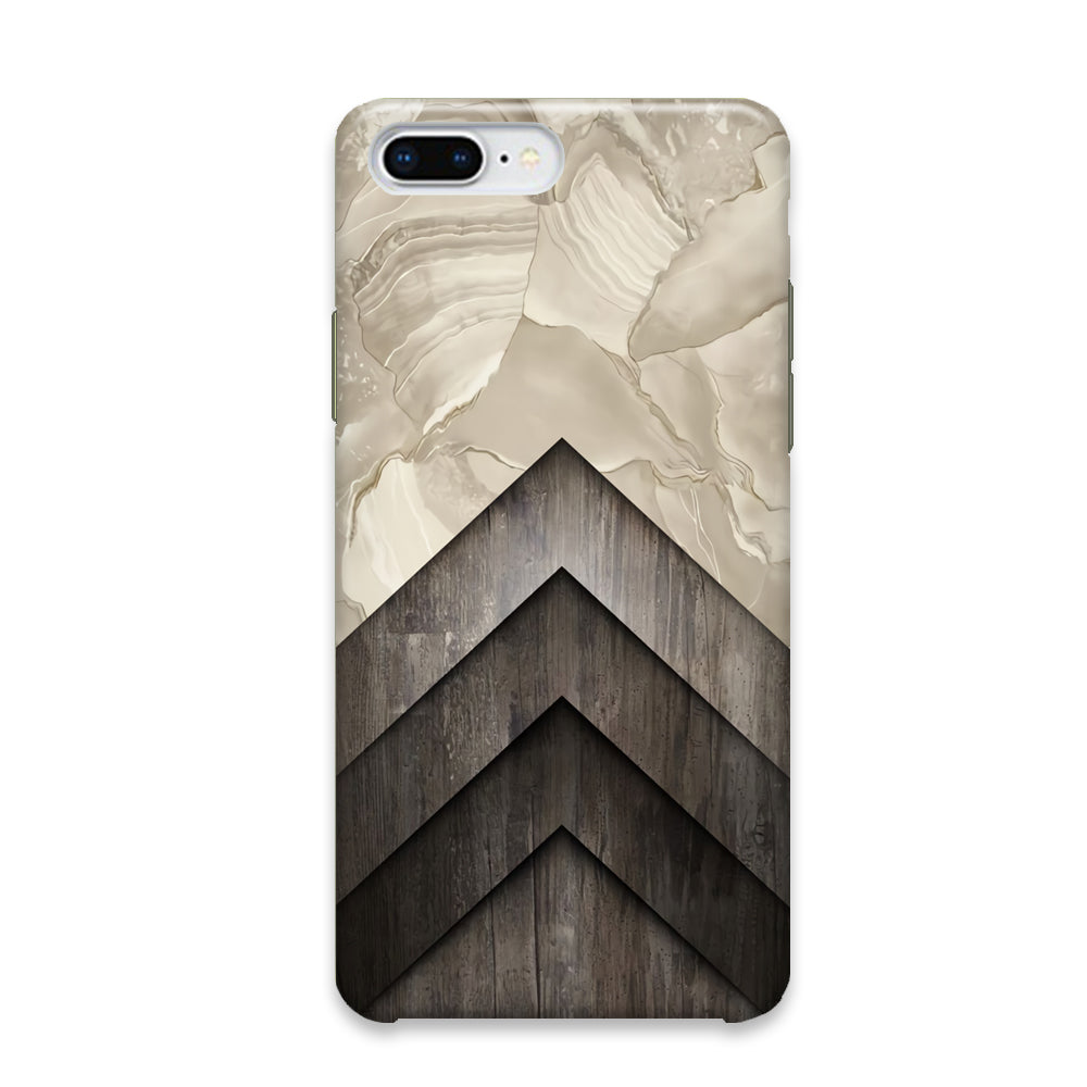 Marble Chevron Light Wall Motif iPhone 7 Plus Case