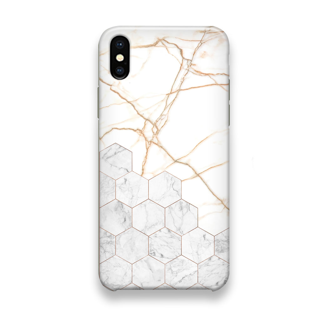 Marble Hexagon Link iPhone Xs Case