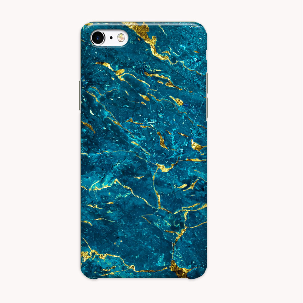 Marble Navy Blue and Gold Line iPhone 6 | 6s Case