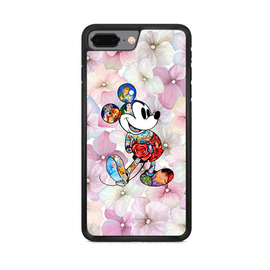 Mickey Colored on Flower iPhone 7 Plus Case