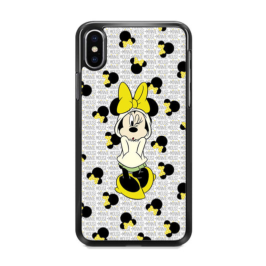 Mickey Mouse Minnie in Hoodie iPhone Xs Case