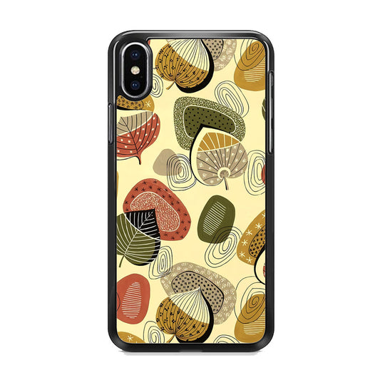 Modern Nature Scratches Wind on Foliage iPhone Xs Case
