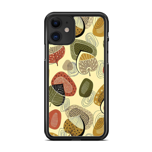 Modern Nature Scratches Wind on Foliage iPhone 11 Case