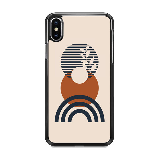 Modern Shapes Foliage Silhouette iPhone Xs Case