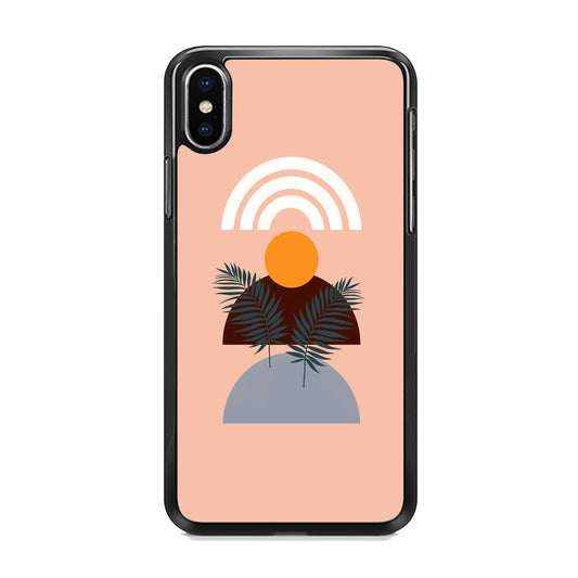 Modern Shapes Moon and The Leaf iPhone Xs Case