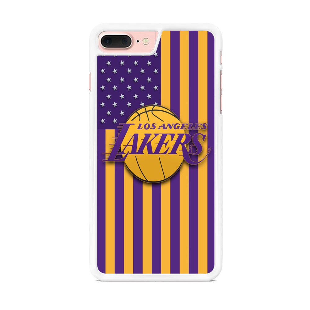 NBA LA Lakers Flag Style iPhone 7 Plus Case