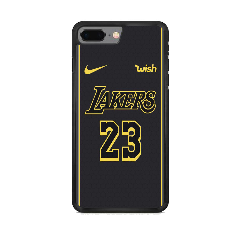 NBA LA Lakers Jersey Style Black iPhone 7 Plus Case