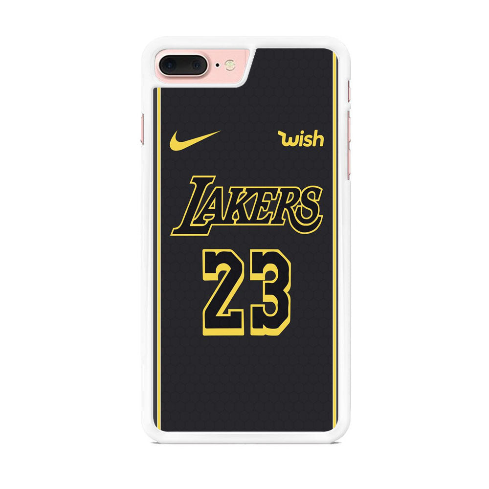 NBA LA Lakers Jersey Style Black iPhone 7 Plus Case