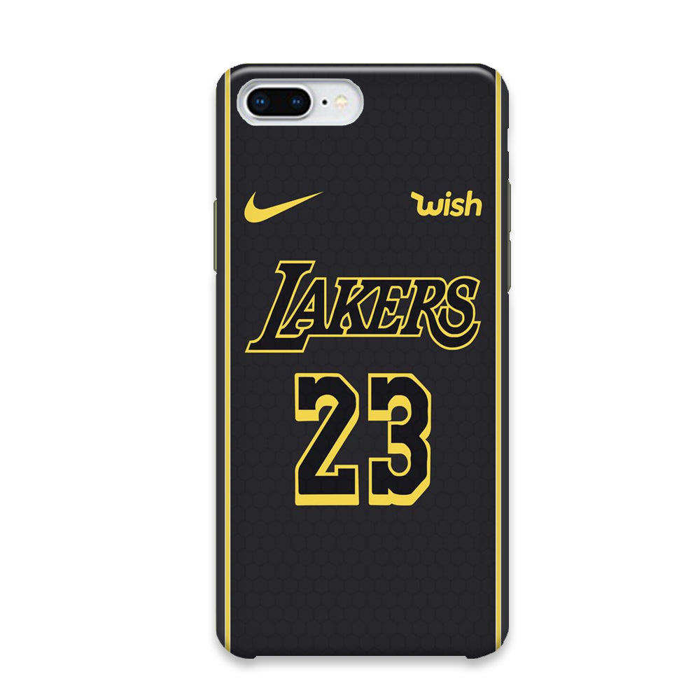 NBA LA Lakers Jersey Style Black iPhone 7 Plus Case