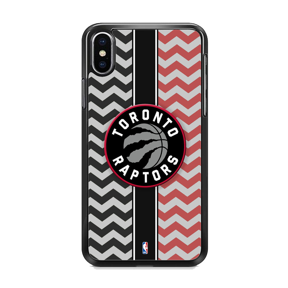 NBA Toronto Rapstors Chevron Strip iPhone X Case