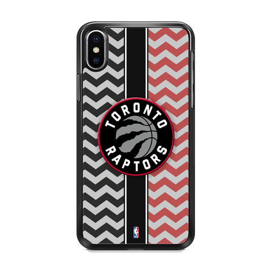NBA Toronto Rapstors Chevron Strip iPhone Xs Case