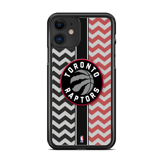NBA Toronto Rapstors Chevron Strip iPhone 11 Case