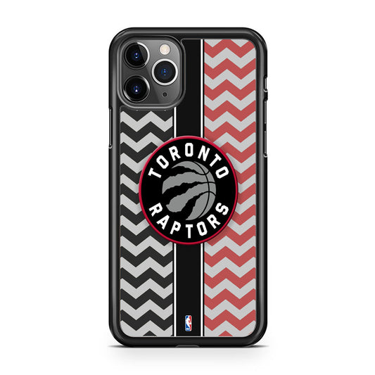 NBA Toronto Rapstors Chevron Strip iPhone 11 Pro Case