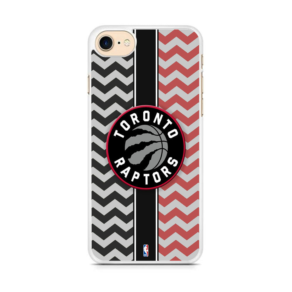 NBA Toronto Rapstors Chevron Strip iPhone 8 Case