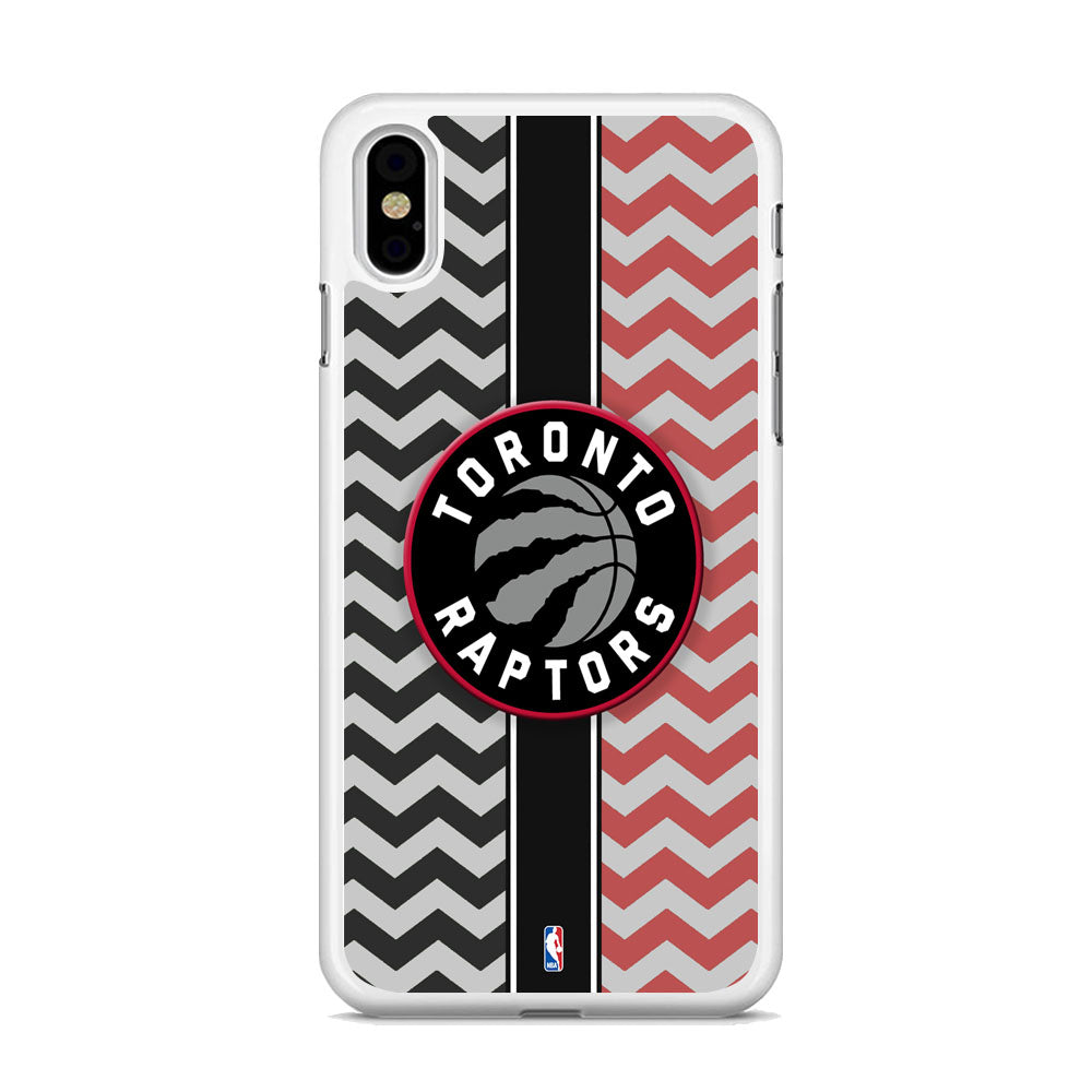 NBA Toronto Rapstors Chevron Strip iPhone X Case