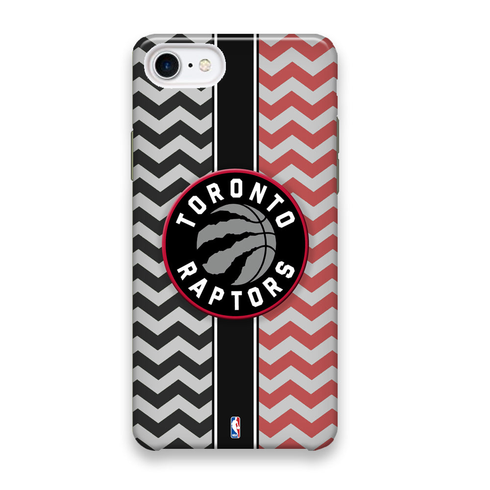 NBA Toronto Rapstors Chevron Strip iPhone 8 Case
