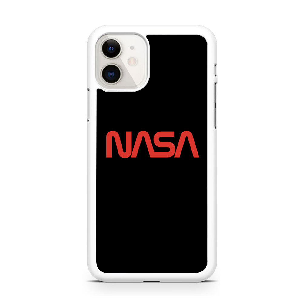 Nasa Word Logo Simple Black iPhone 11 Case
