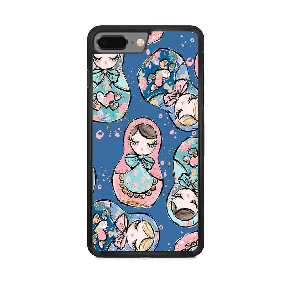 Nesting Doll Blue iPhone 7 Plus Case