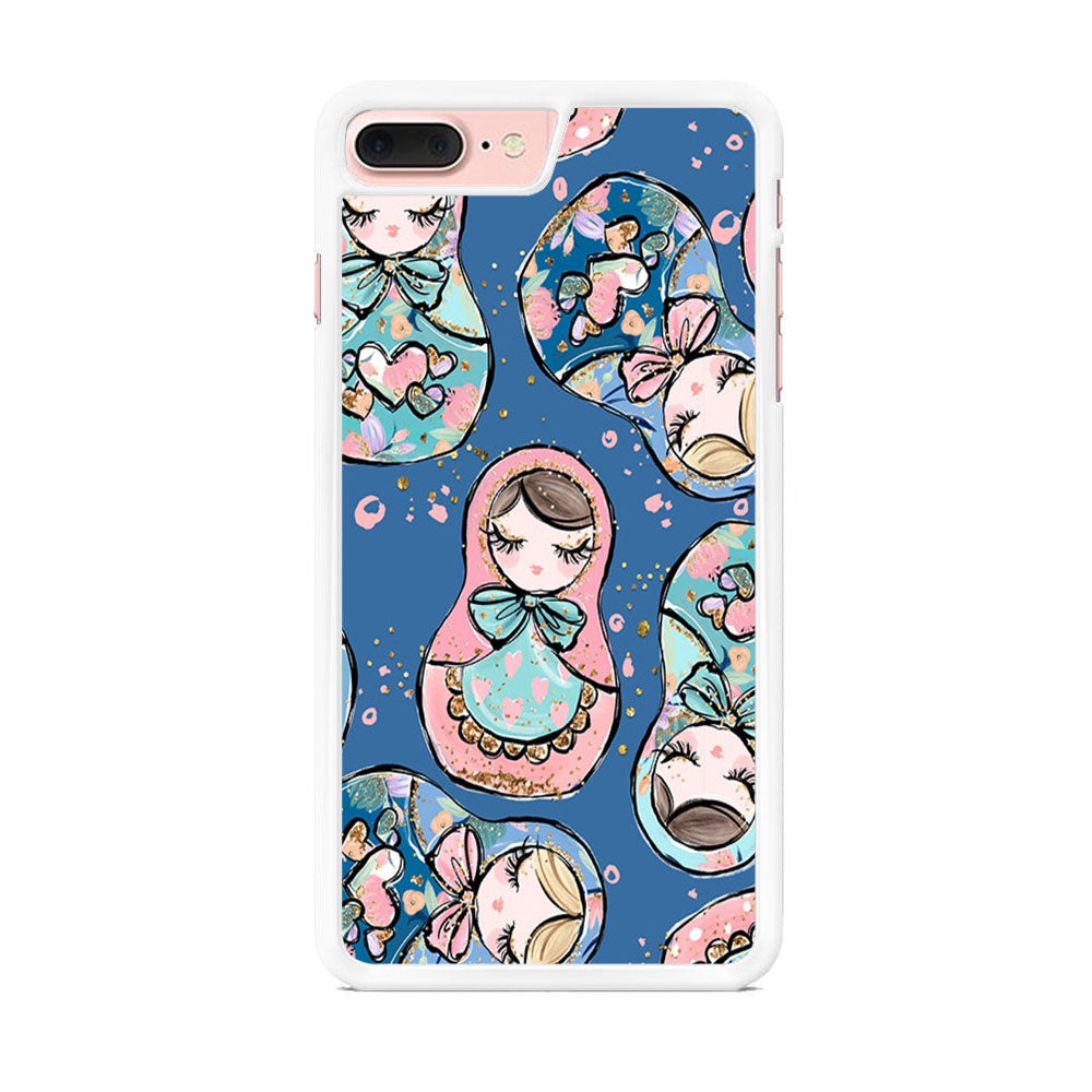 Nesting Doll Blue iPhone 7 Plus Case