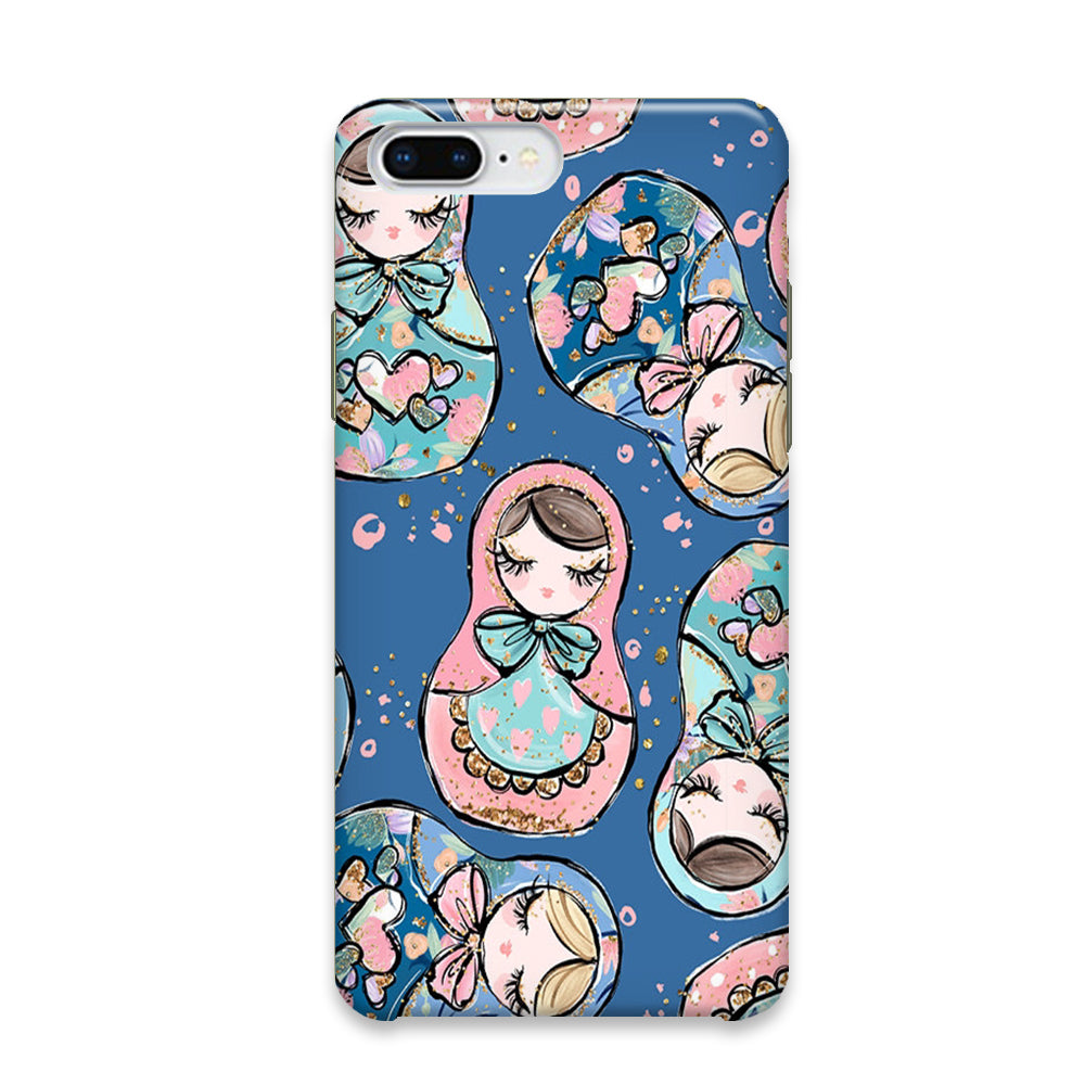 Nesting Doll Blue iPhone 7 Plus Case