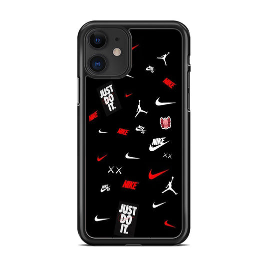 Nike Black Mix Wall Show iPhone 11 Case