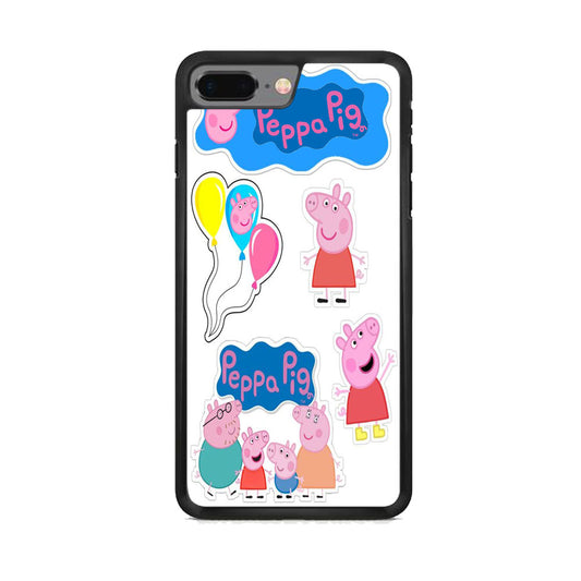 Peppa Pig Family Sticker iPhone 7 Plus Case
