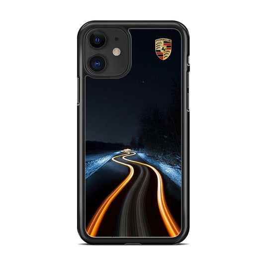 Porsche Night Speed Road iPhone 11 Case