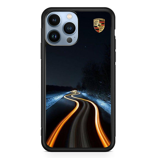 Porsche Night Speed Road iPhone 13 Pro Case