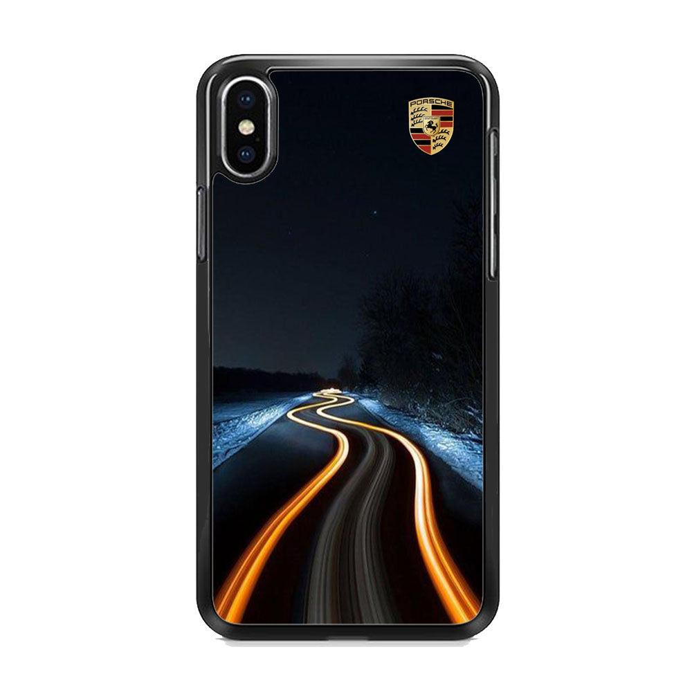 Porsche Night Speed Road iPhone X Case