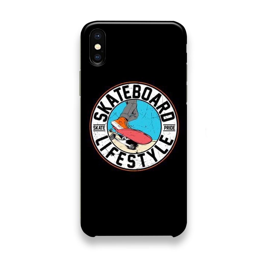 SkateBoard Pride Logo Black iPhone X Case