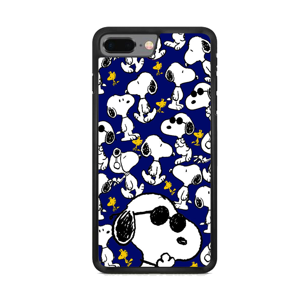 Snoopy Blue Crayon iPhone 7 Plus Case