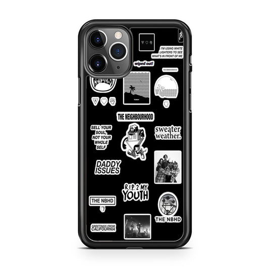 Sticker Collage Black Background iPhone 11 Pro Case