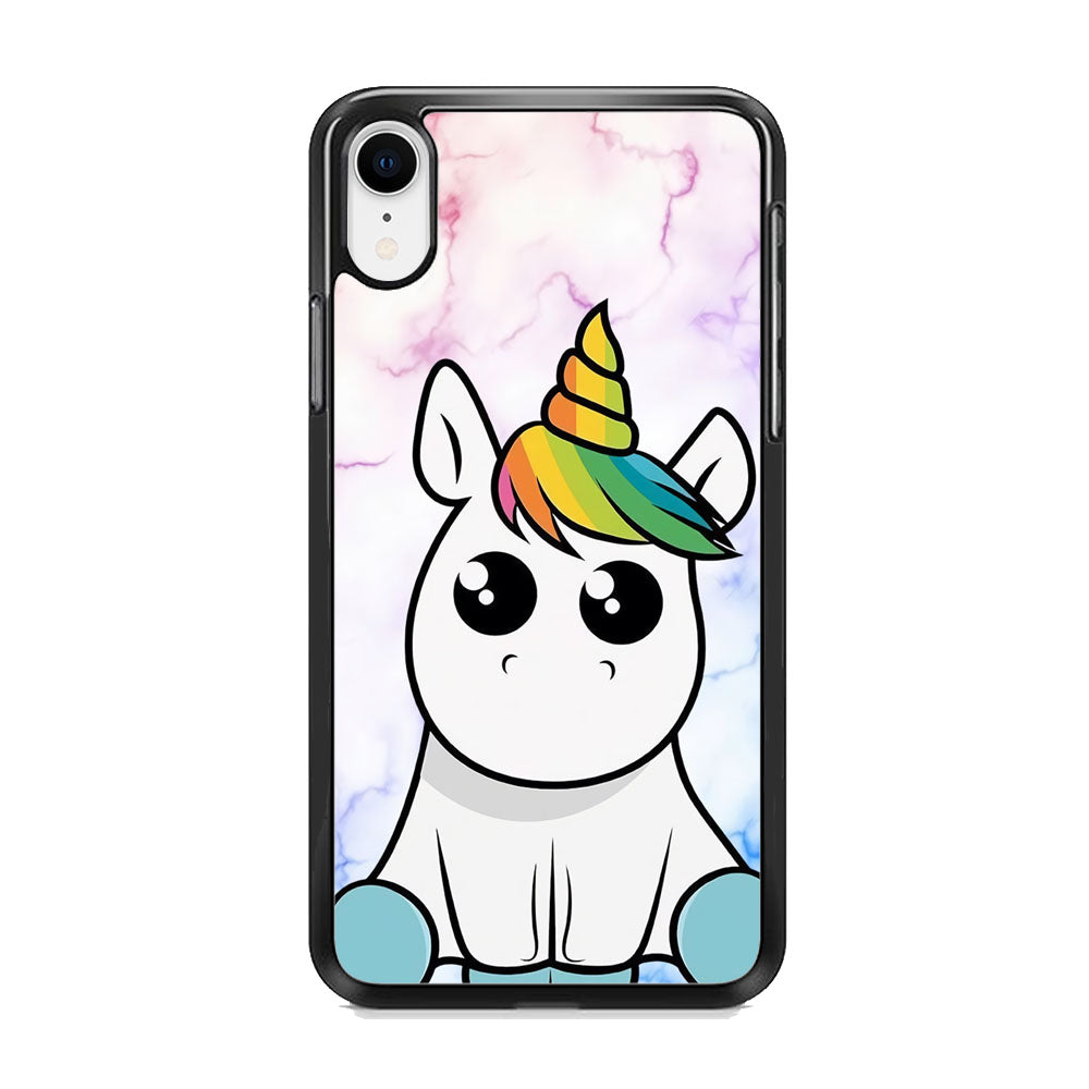 Unicorn Cute Marble iPhone XR Case